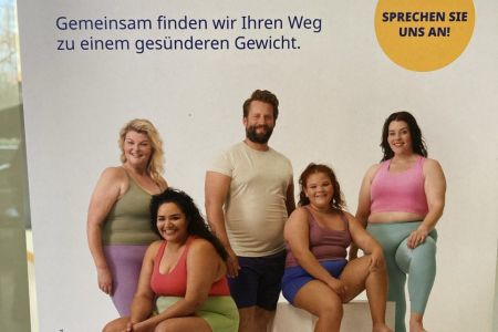 Foto einer Werbungauslage von Novo Nordisk